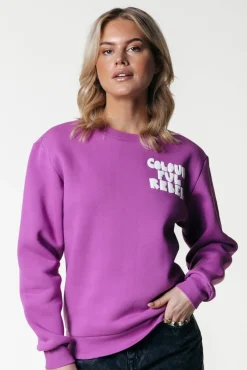 Truien*Colourful Rebel Wave Logo Sweat | Violet Pink Violetpink