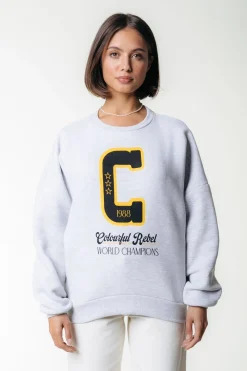 Truien*Colourful Rebel World Champions Sweat | Light grey melange Lightgreymelange