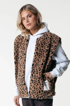 Jassen|Blazers*Colourful Rebel Yoni Teddy Gilet | Warm Brown Warmbrown